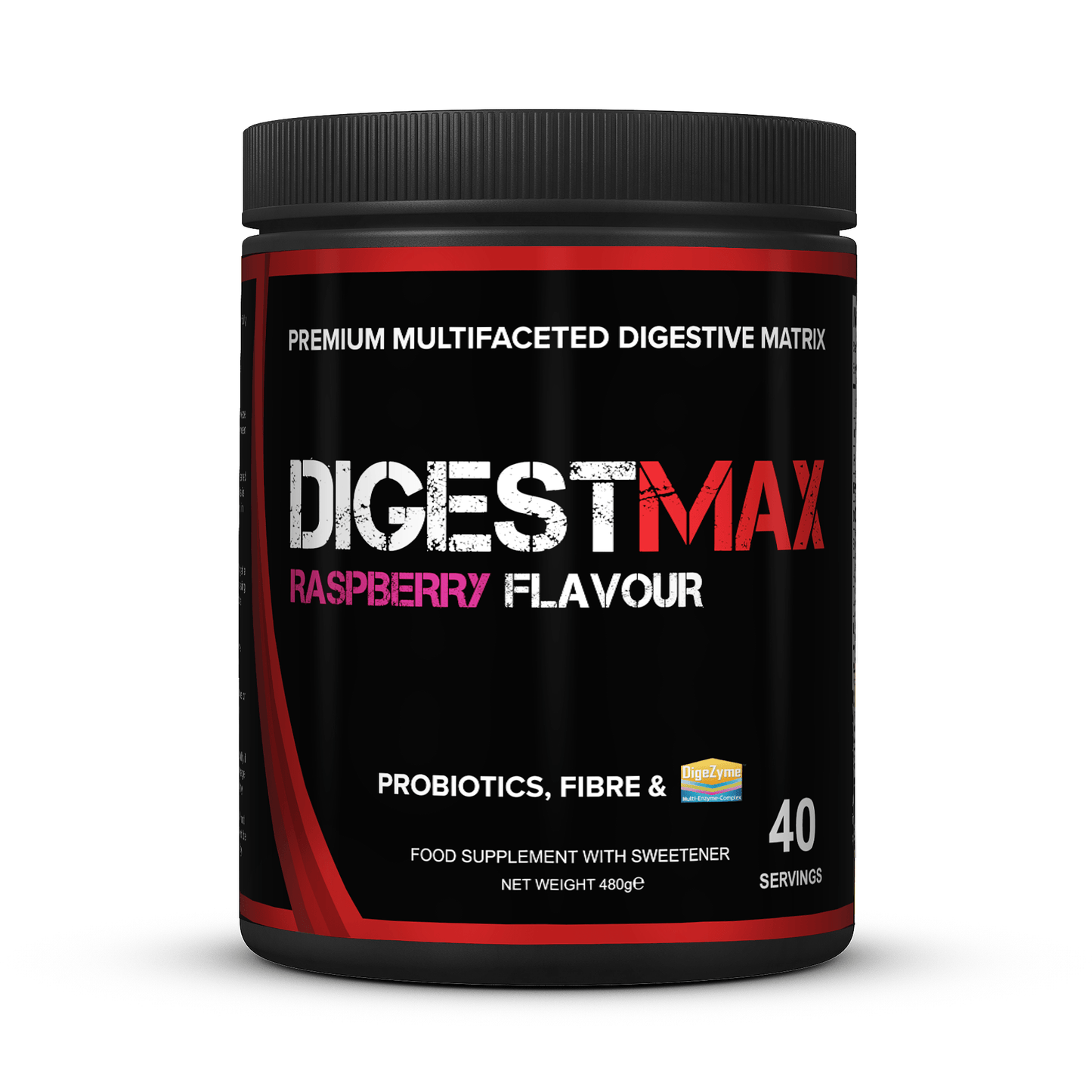 Raspberry Flavour DigestMAX from Strom Sports USA Health support supplements for bodybuilders and lifestyle or enhanced athletes and gym goers