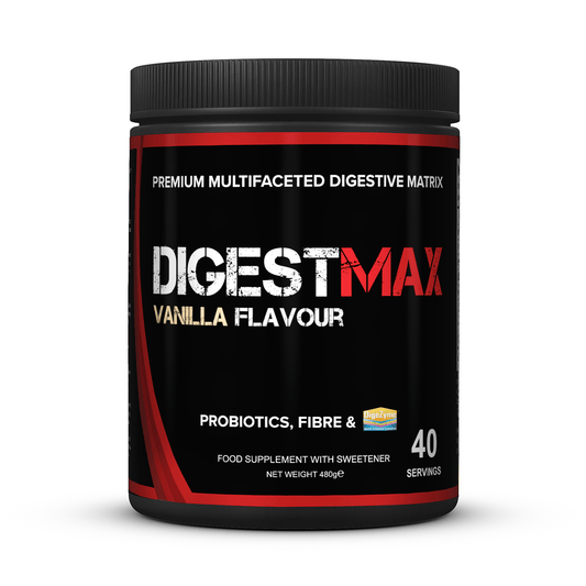 Vanilla Flavour DigestMAX from Strom Sports USA Health support supplements for bodybuilders and lifestyle or enhanced athletes and gym goers
